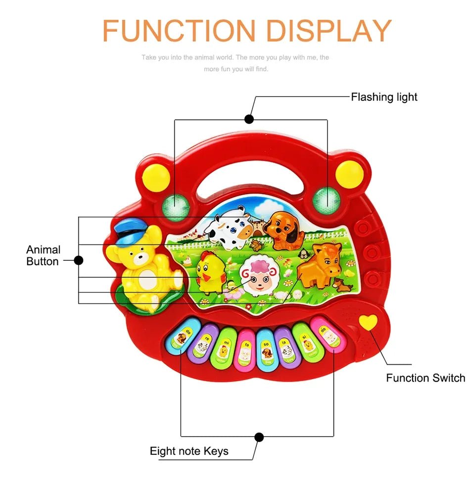 Kids Cartoon Piano Keyboard Toy – Educational Instrument - Onlytenbucks.com