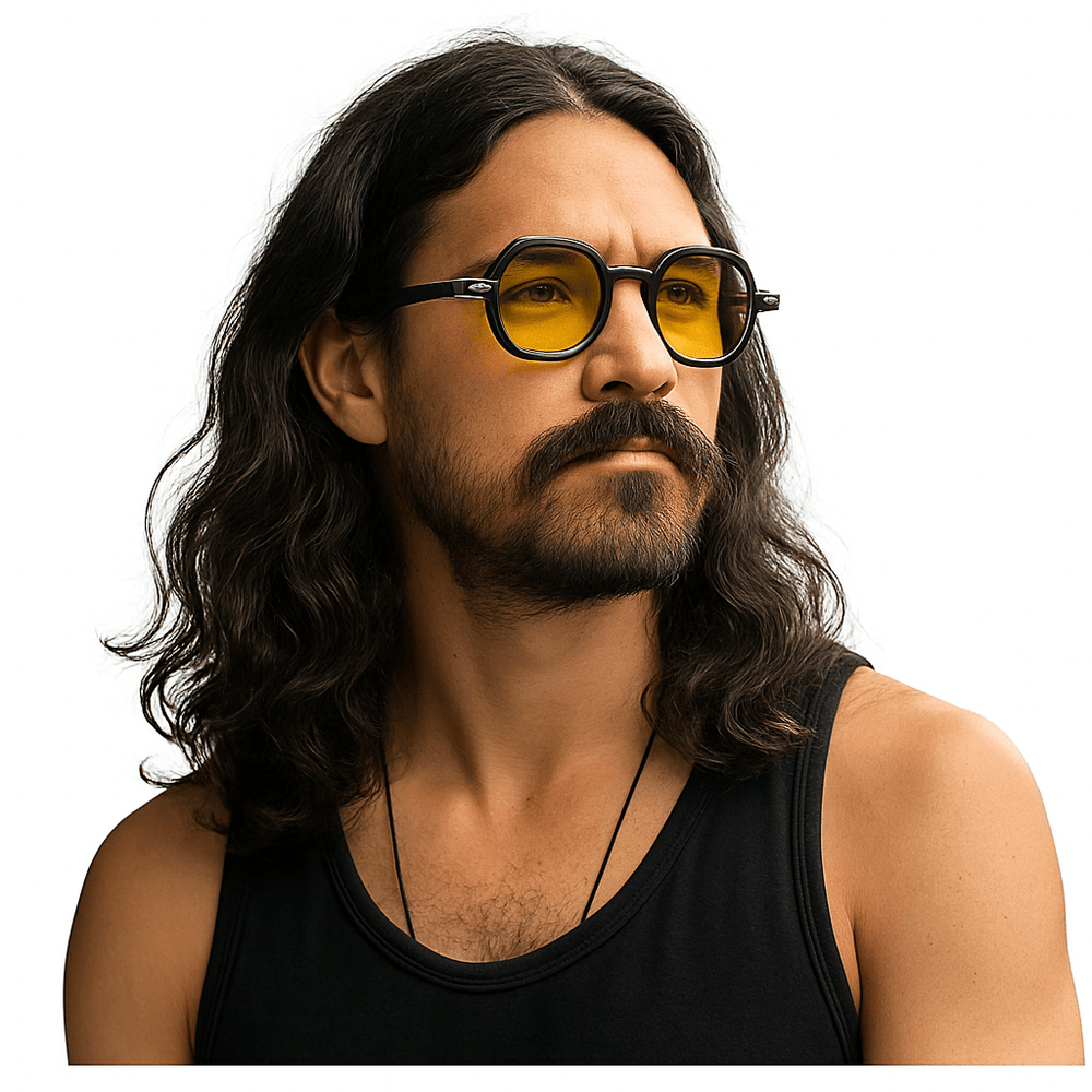 Classic Vintage Sunglasses Men Small Round Retro Punk Ocean Color Sun Glasses Gradient Clear Lens - Onlytenbucks.com