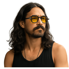 Classic Vintage Sunglasses Men Small Round Retro Punk Ocean Color Sun Glasses Gradient Clear Lens - Onlytenbucks.com