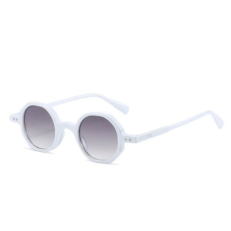 Classic Vintage Sunglasses Men Small Round Retro Punk Ocean Color Sun Glasses Gradient Clear Lens - Onlytenbucks.com