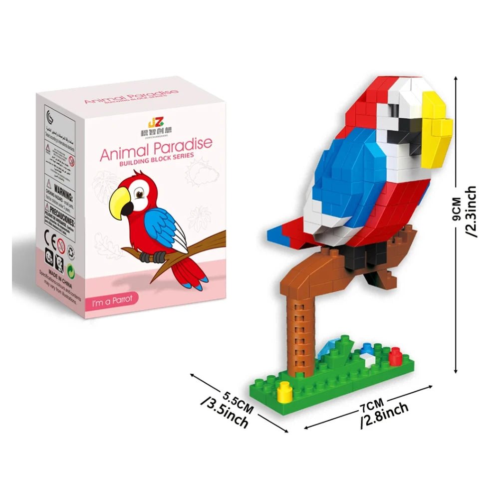 BUILT Colorful Parrot Micro Mini Building Blocks – Educational DIY Toy - Onlytenbucks.com