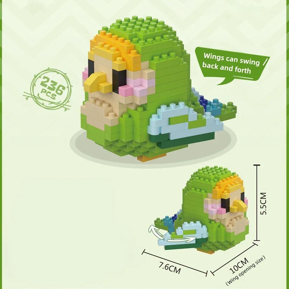 BUILT Colorful Parrot Micro Mini Building Blocks – Educational DIY Toy - Onlytenbucks.com
