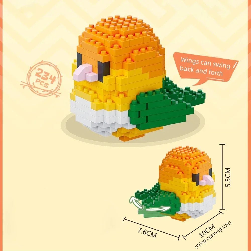 BUILT Colorful Parrot Micro Mini Building Blocks – Educational DIY Toy - Onlytenbucks.com