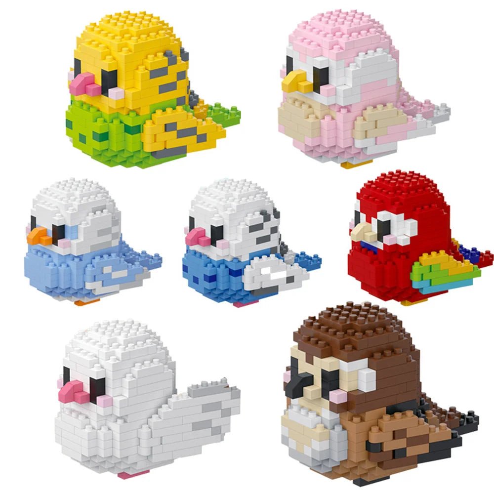 BUILT Colorful Parrot Micro Mini Building Blocks – Educational DIY Toy - Onlytenbucks.com