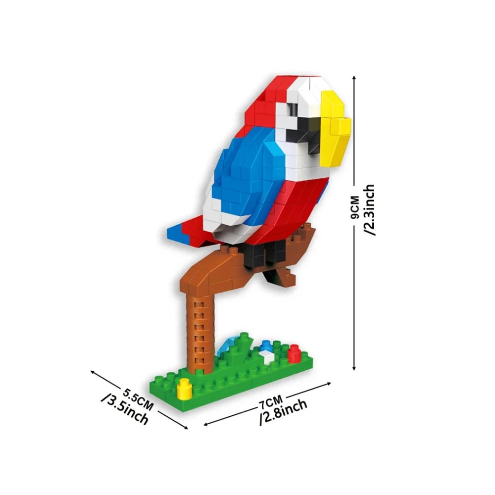 BUILT Colorful Parrot Micro Mini Building Blocks – Educational DIY Toy - Onlytenbucks.com