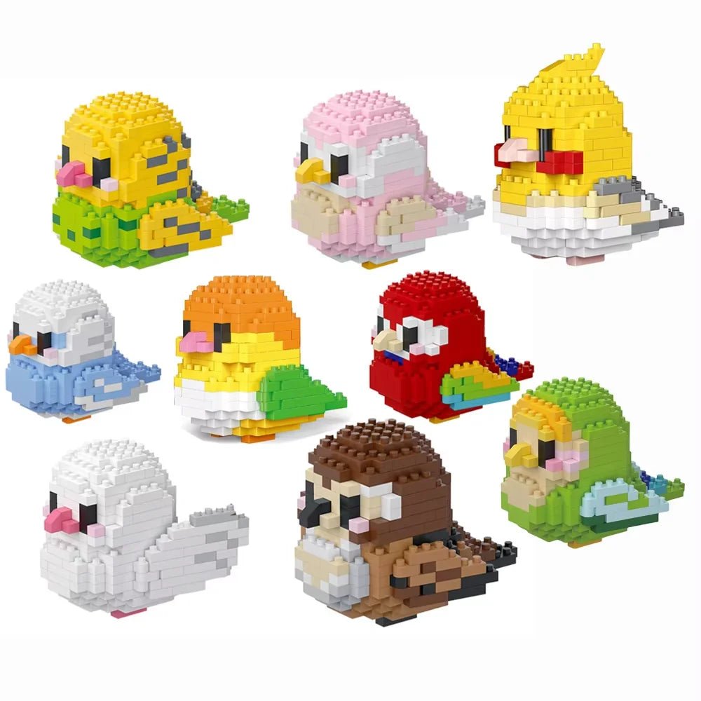 BUILT Colorful Parrot Micro Mini Building Blocks – Educational DIY Toy - Onlytenbucks.com