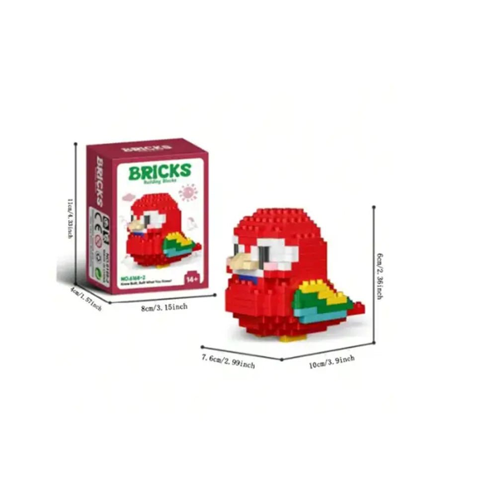 BUILT Colorful Parrot Micro Mini Building Blocks – Educational DIY Toy - Onlytenbucks.com