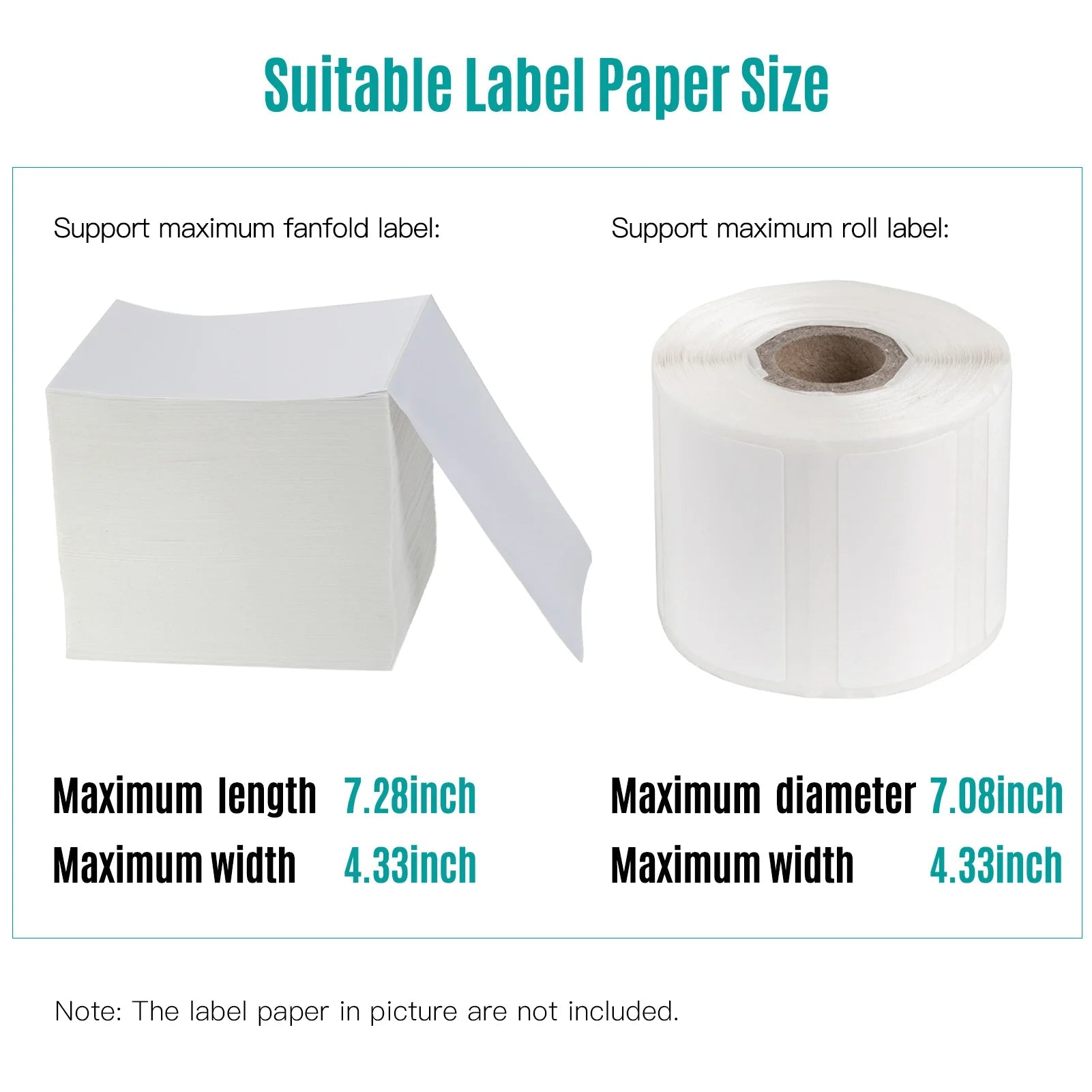 Label Holder 4x6 Roll and Fanfold Labels for Desktop Thermal Printers - Onlytenbucks.com