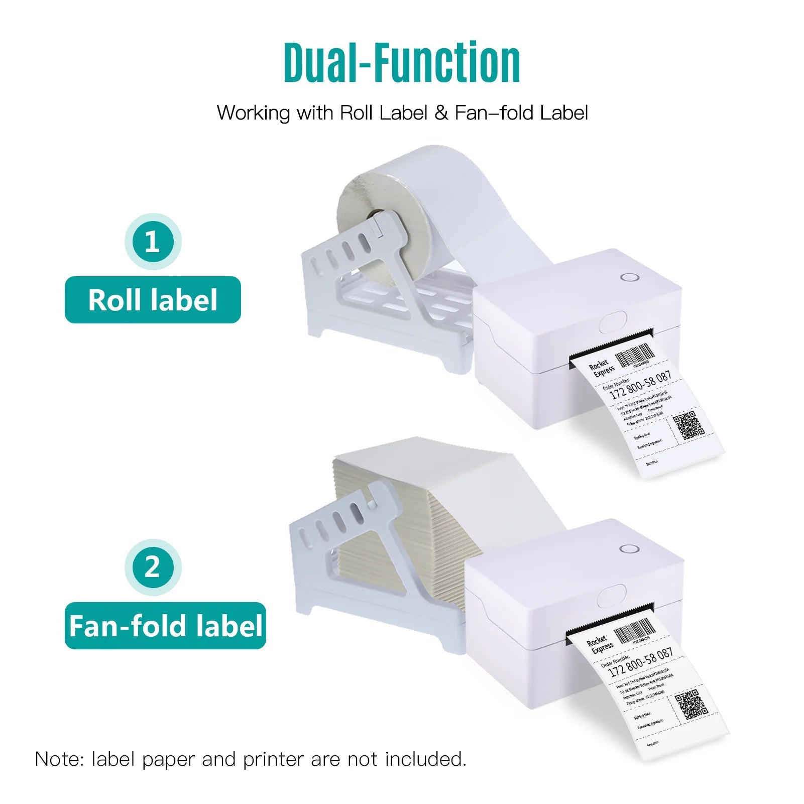 Label Holder 4x6 Roll and Fanfold Labels for Desktop Thermal Printers - Onlytenbucks.com
