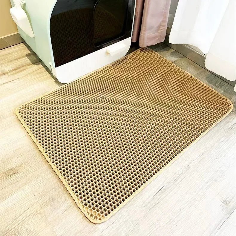 Large Cat Litter Mat – Double Layer Waterproof Honeycomb Design - Onlytenbucks.com