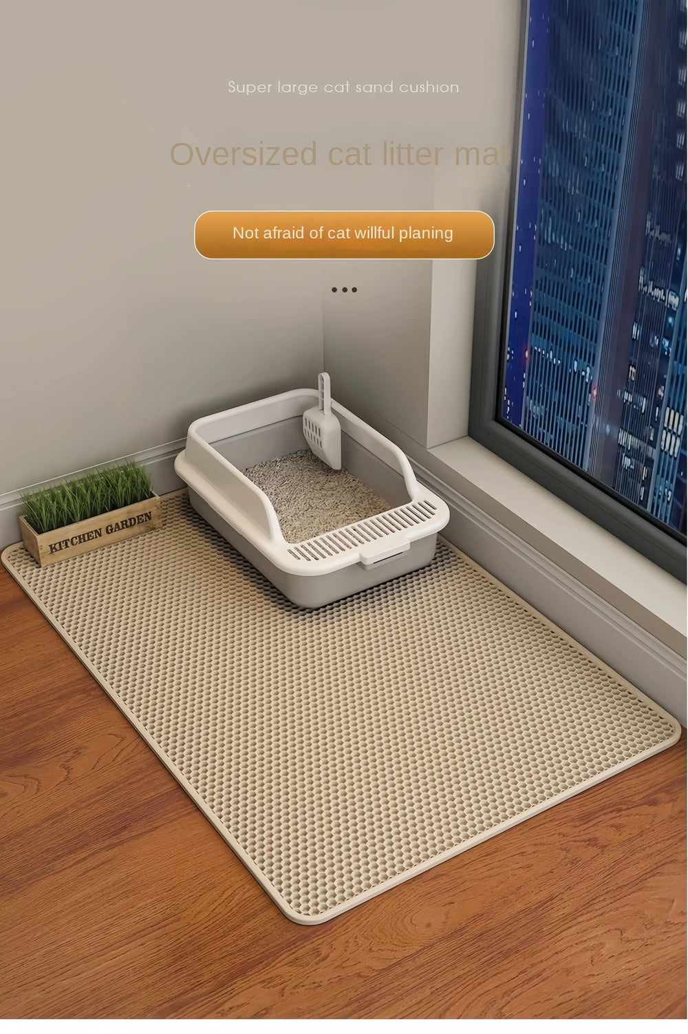 Large Cat Litter Mat – Double Layer Waterproof Honeycomb Design - Onlytenbucks.com