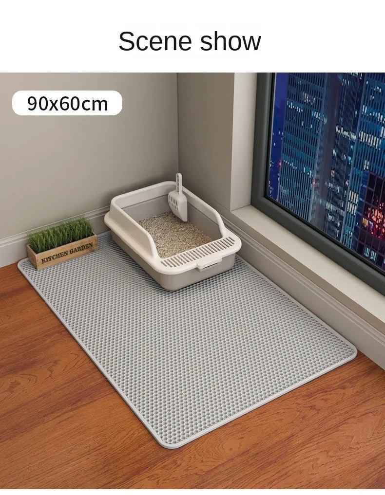 Large Cat Litter Mat – Double Layer Waterproof Honeycomb Design - Onlytenbucks.com