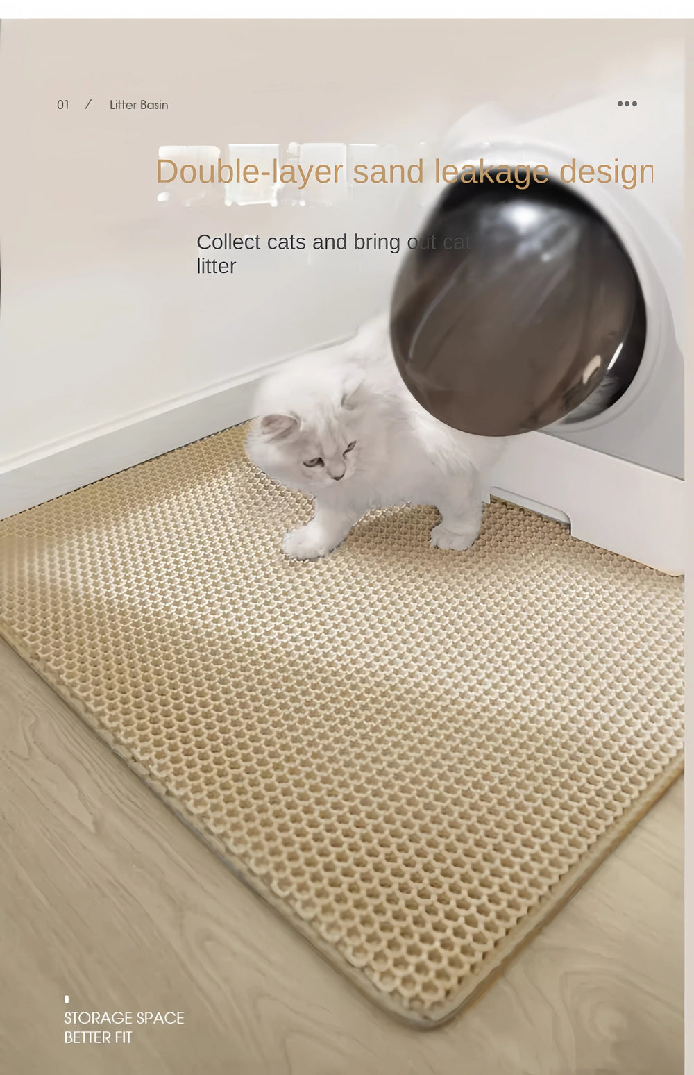Large Cat Litter Mat – Double Layer Waterproof Honeycomb Design - Onlytenbucks.com