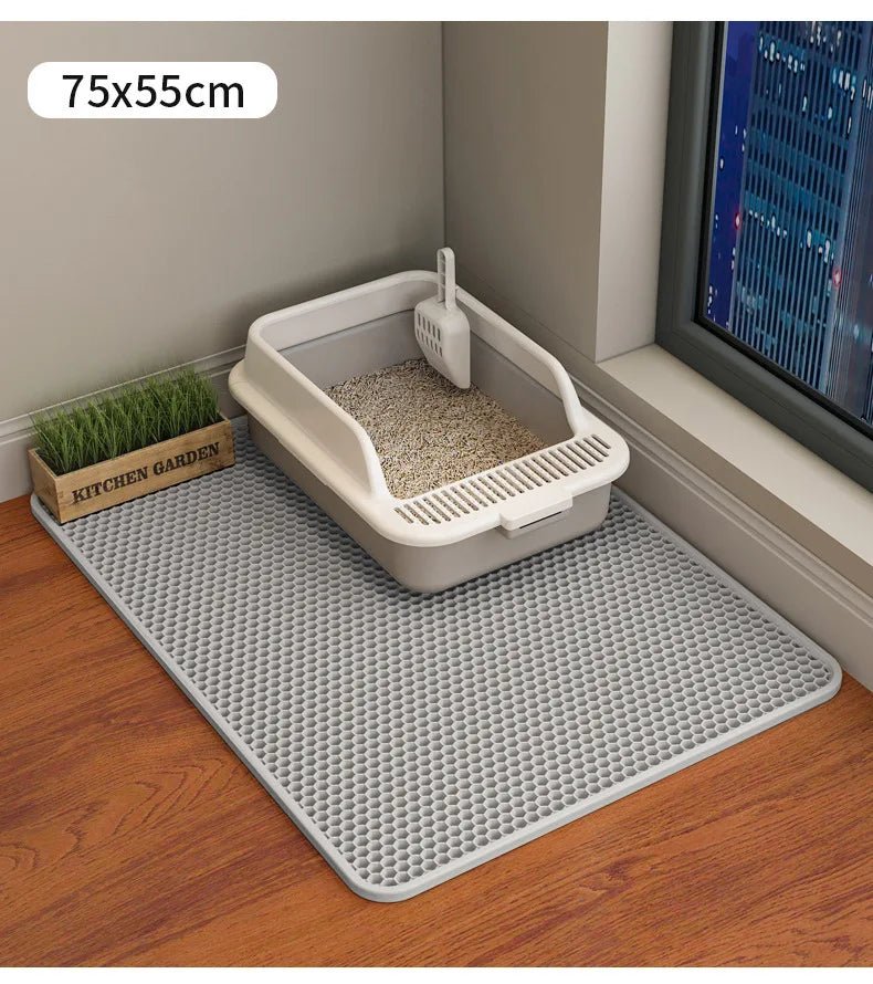 Large Cat Litter Mat – Double Layer Waterproof Honeycomb Design - Onlytenbucks.com
