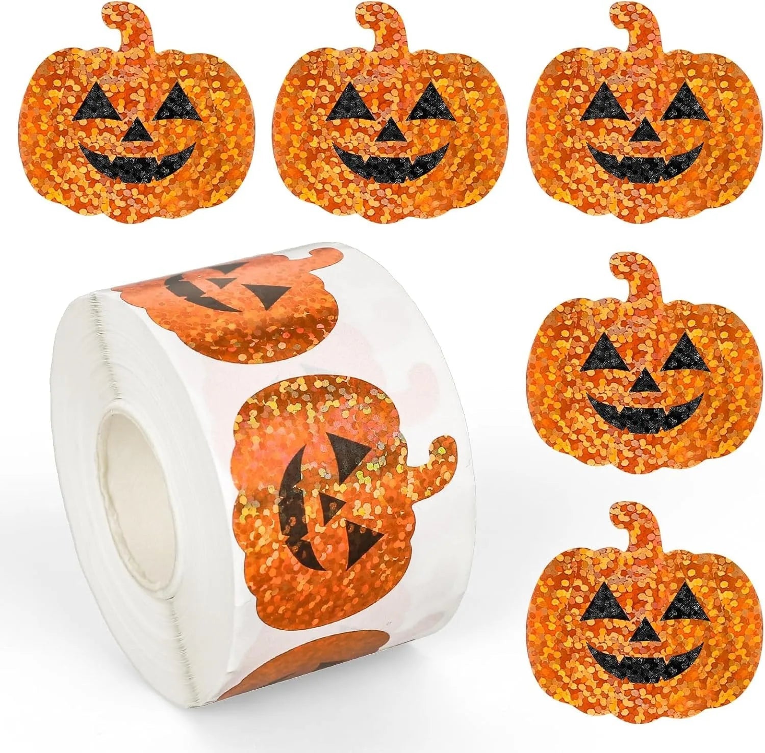 Laser Ghost Stickers – 500 pcs Roll for Halloween Seals and Decorations - Onlytenbucks.com