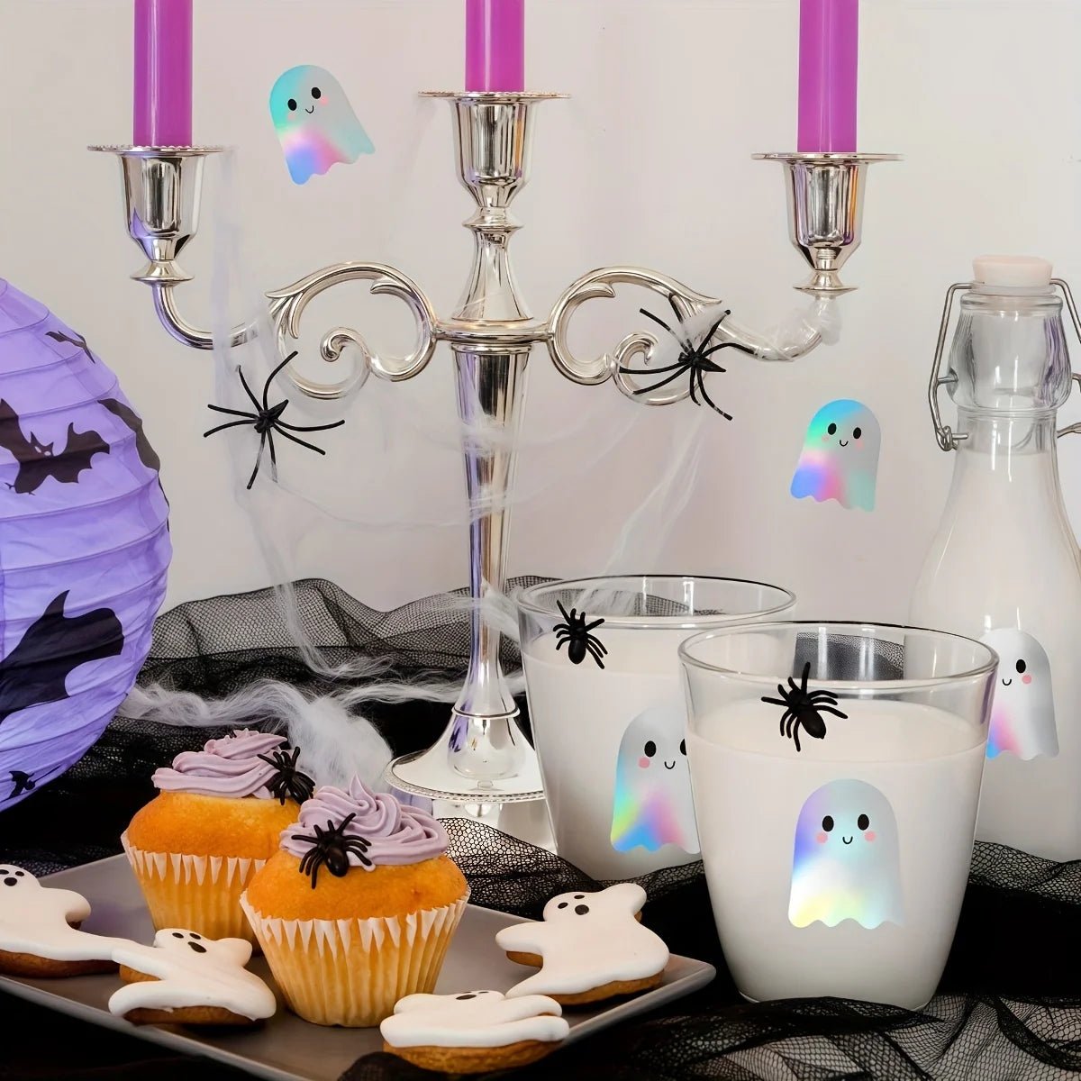 Laser Ghost Stickers – 500 pcs Roll for Halloween Seals and Decorations - Onlytenbucks.com