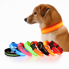 LED Dog Collar – Nylon Light - Up Safety Collar with Reflective Glow - Onlytenbucks.com