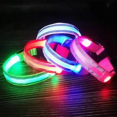 LED Dog Collar – Nylon Light - Up Safety Collar with Reflective Glow - Onlytenbucks.com