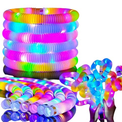 LED Pop Tubes Sensory Fidget Toy – 6 PCS Light - Up Stretch Tubes - Onlytenbucks.com