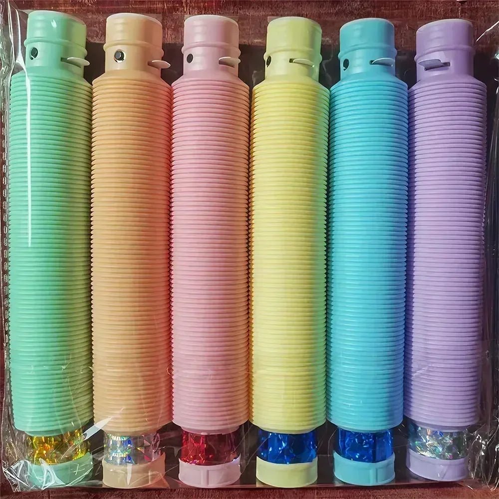 LED Pop Tubes Sensory Fidget Toy – 6 PCS Light - Up Stretch Tubes - Onlytenbucks.com
