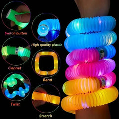 LED Pop Tubes Sensory Fidget Toy – 6 PCS Light - Up Stretch Tubes - Onlytenbucks.com