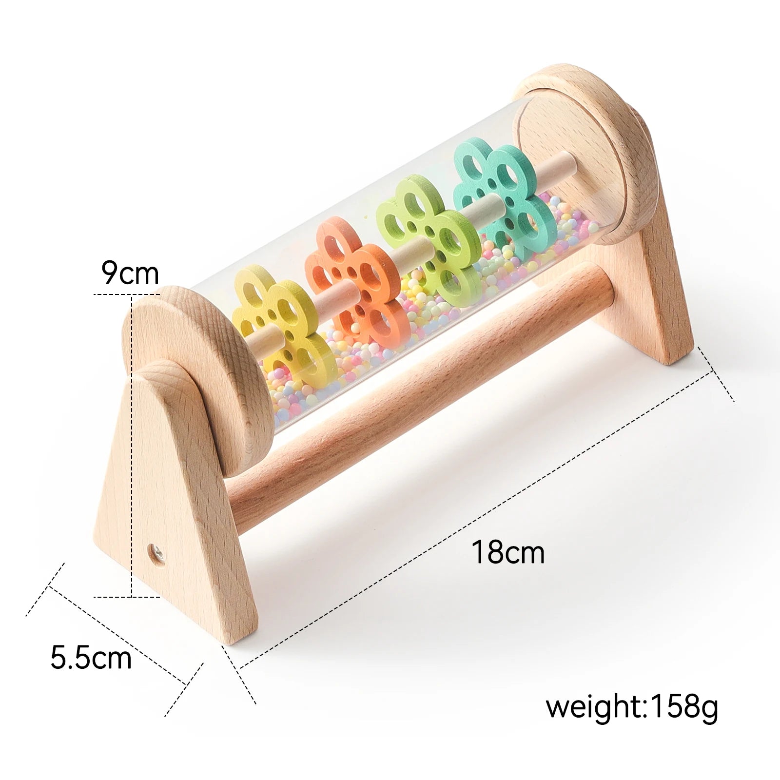 Let's Make Montessori Rain Stick Rattle – Colorful Wooden Sensory Toy - Onlytenbucks.com