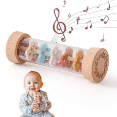 Let's Make Montessori Rain Stick Rattle – Colorful Wooden Sensory Toy - Onlytenbucks.com