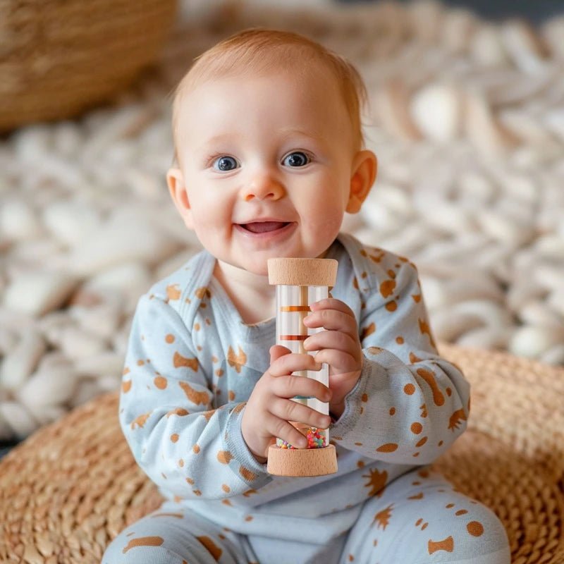 Let's Make Montessori Rain Stick Rattle – Colorful Wooden Sensory Toy - Onlytenbucks.com