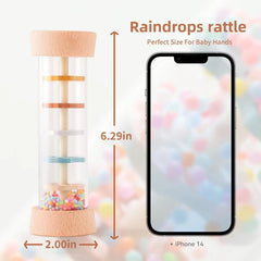 Let's Make Montessori Rain Stick Rattle – Colorful Wooden Sensory Toy - Onlytenbucks.com