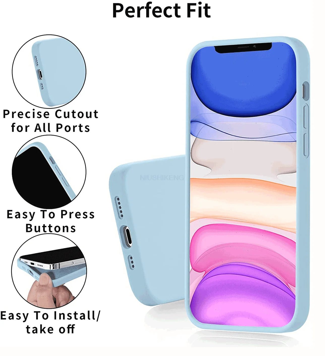 Liquid Silicone Phone Case – Full Coverage Protective Cover - Onlytenbucks.com
