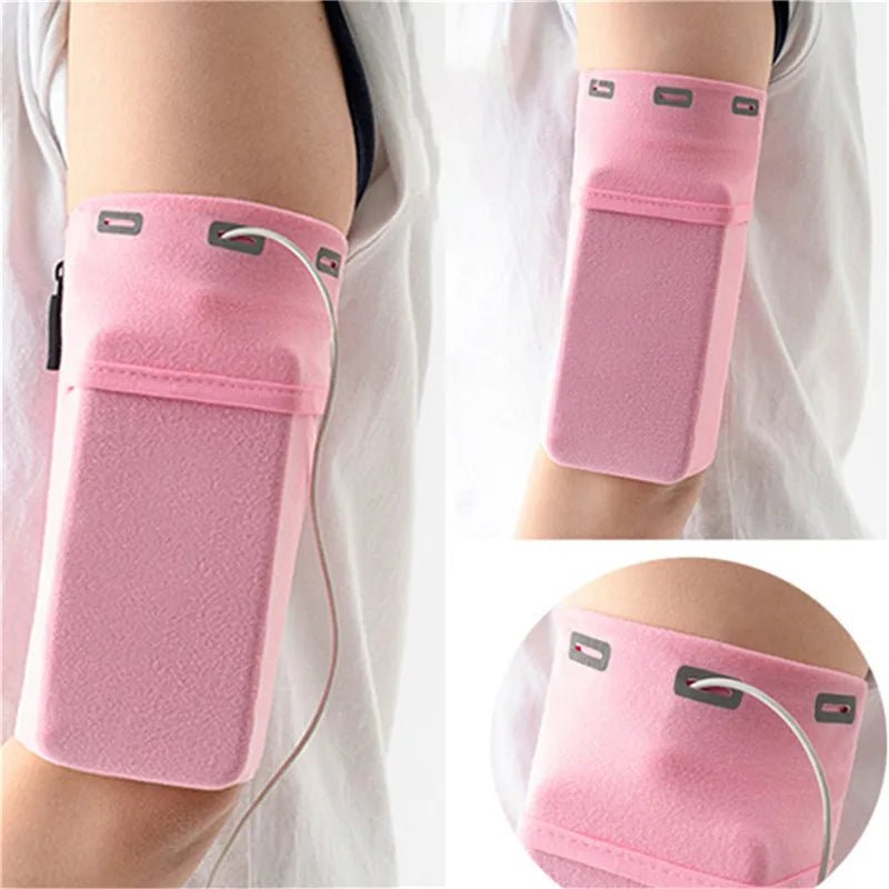 Adjustable Sports Arm Bag – Phone Armband with Earphone Access - Onlytenbucks.com