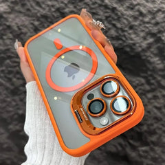 Magnetic Shockproof Transparent Phone Case with Stand Glass Lens Protection - Onlytenbucks.com