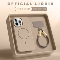 Magnetic Silicone Phone Case – Magsafe - Compatible Shockproof Cover with Strap - Onlytenbucks.com
