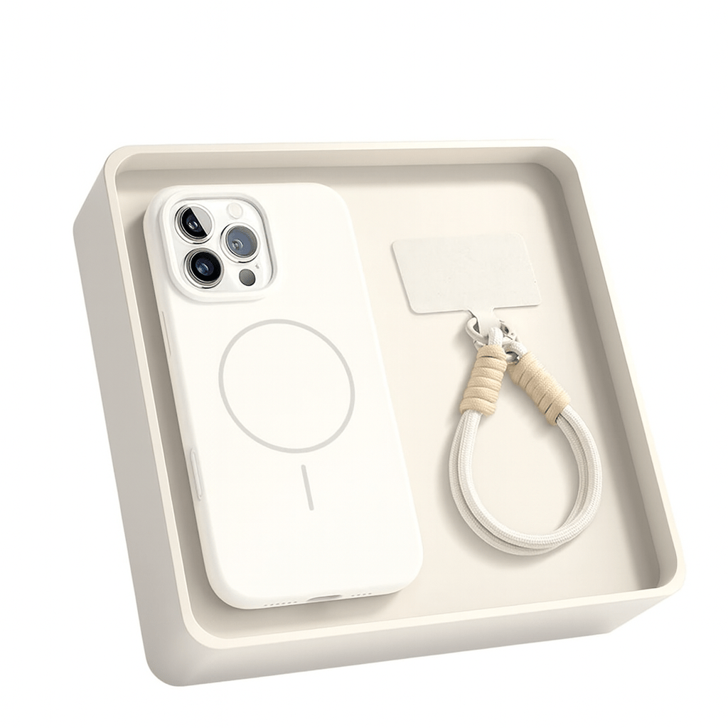Magnetic Silicone Phone Case – Magsafe - Compatible Shockproof Cover with Strap - Onlytenbucks.com