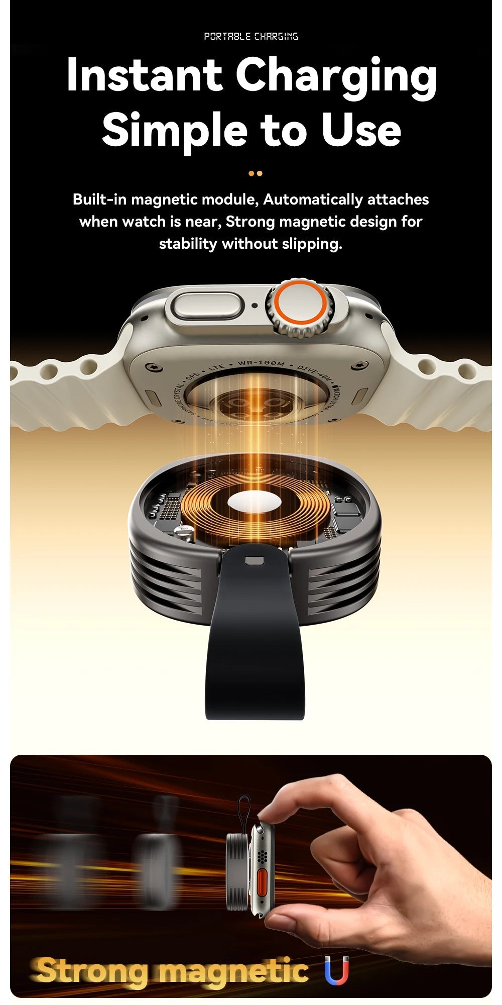 Magnetic Wireless Charger for Apple Watch - Onlytenbucks.com