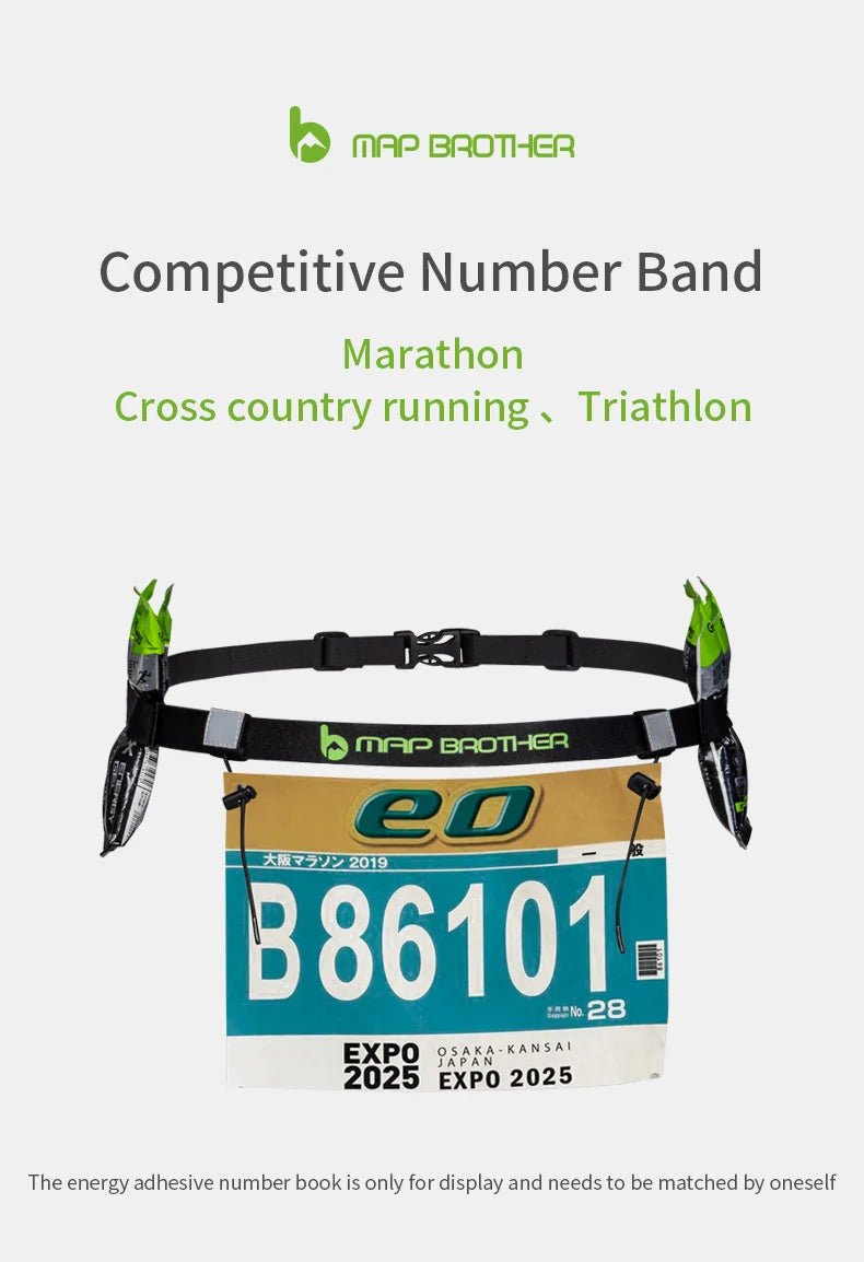 Race Number Belt – Marathon and Triathlon Running Belt with Gel Holder - Onlytenbucks.com