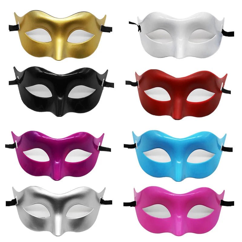 Masquerade Half Face Mask – Elegant Black &amp; White Retro Design - Onlytenbucks.com