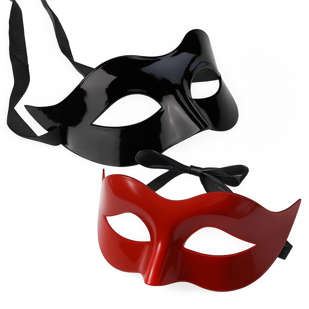 Masquerade Half Face Mask – Elegant Black &amp; White Retro Design - Onlytenbucks.com