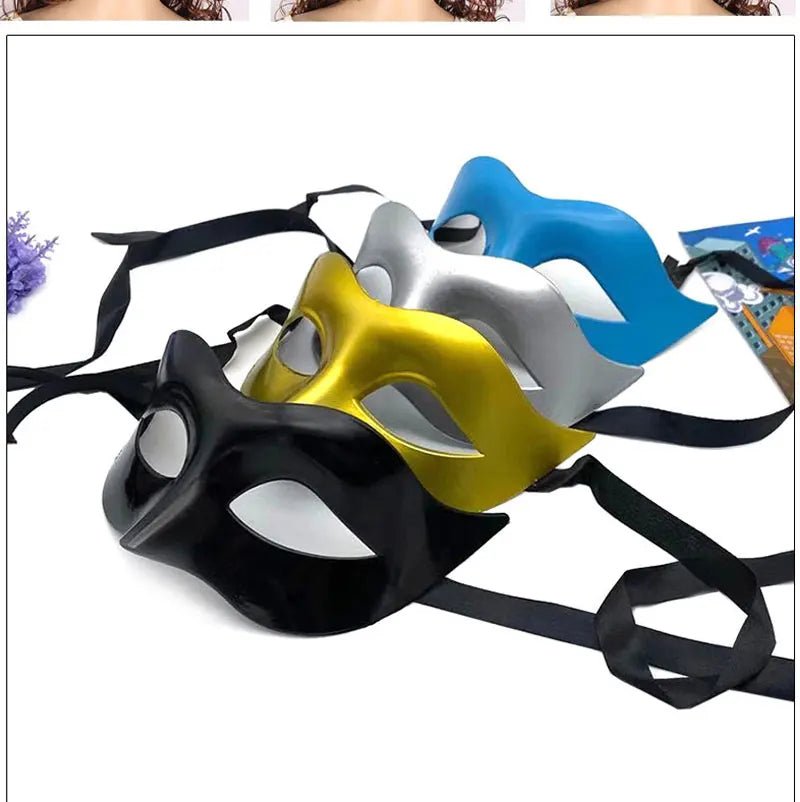 Masquerade Half Face Mask – Elegant Black &amp; White Retro Design - Onlytenbucks.com