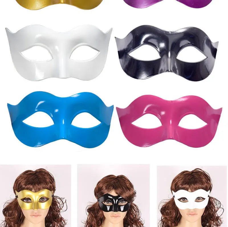 Masquerade Half Face Mask – Elegant Black &amp; White Retro Design - Onlytenbucks.com
