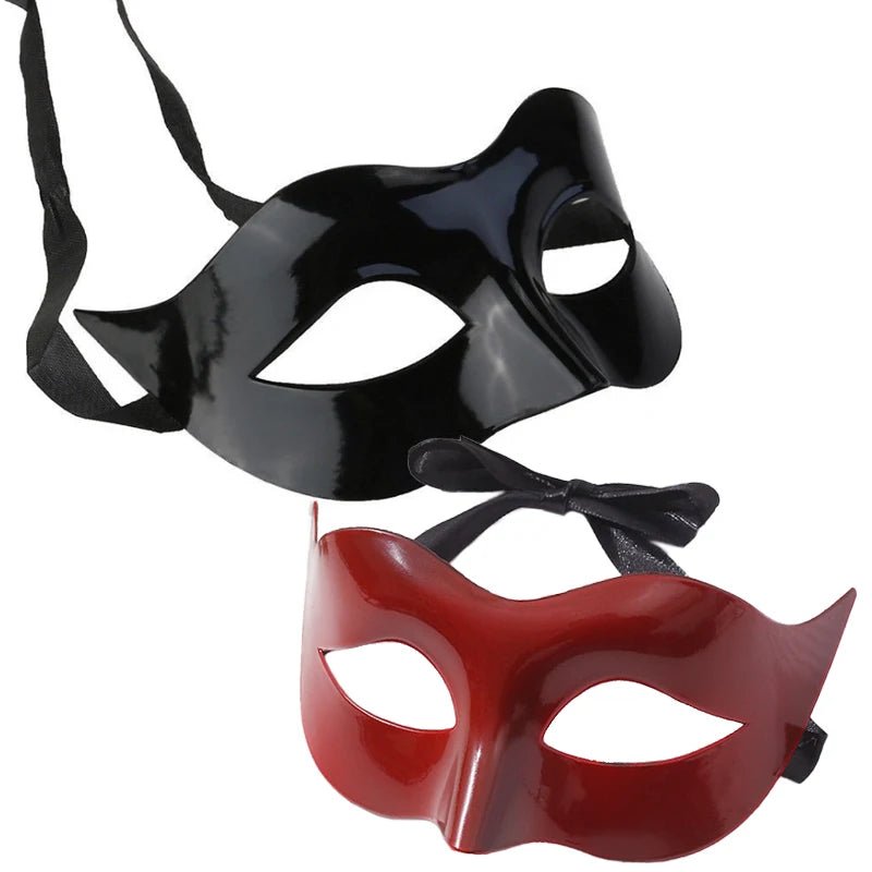 Masquerade Half Face Mask – Elegant Black &amp; White Retro Design - Onlytenbucks.com