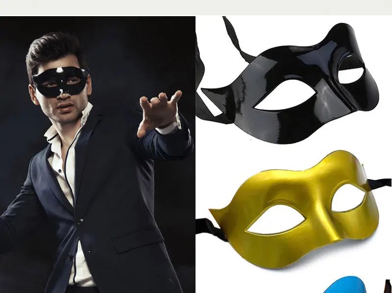 Masquerade Half Face Mask – Elegant Black &amp; White Retro Design - Onlytenbucks.com