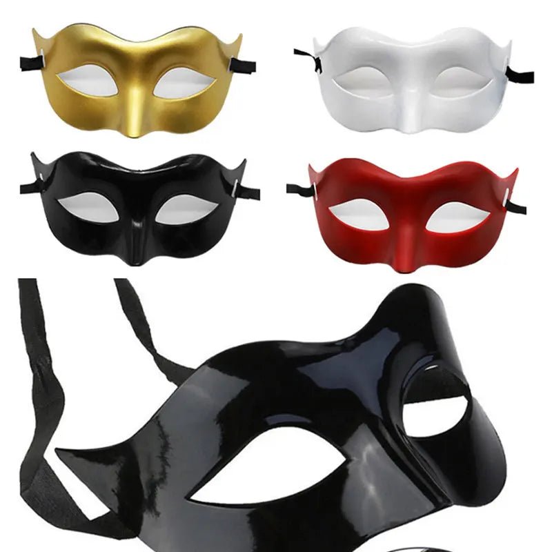 Masquerade Half Face Mask – Elegant Black &amp; White Retro Design - Onlytenbucks.com