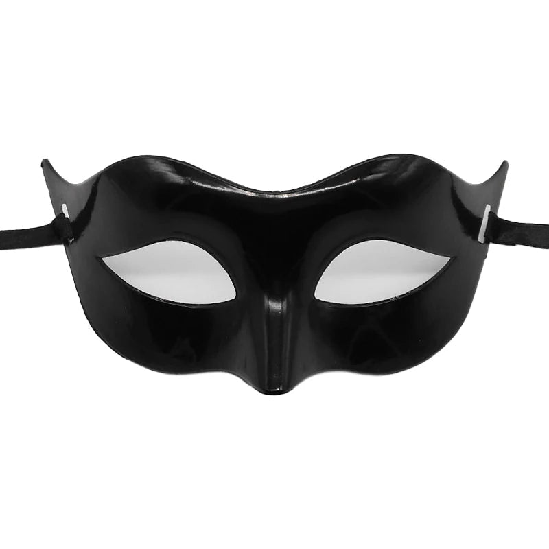 Masquerade Half Face Mask – Elegant Black &amp; White Retro Design - Onlytenbucks.com