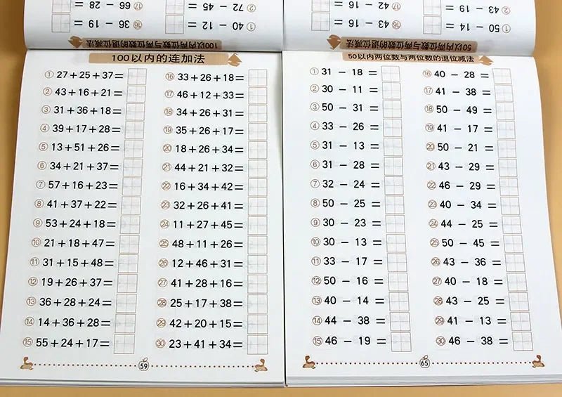 Mathematics Textbook Addition &amp; Subtraction Cards - Onlytenbucks.com