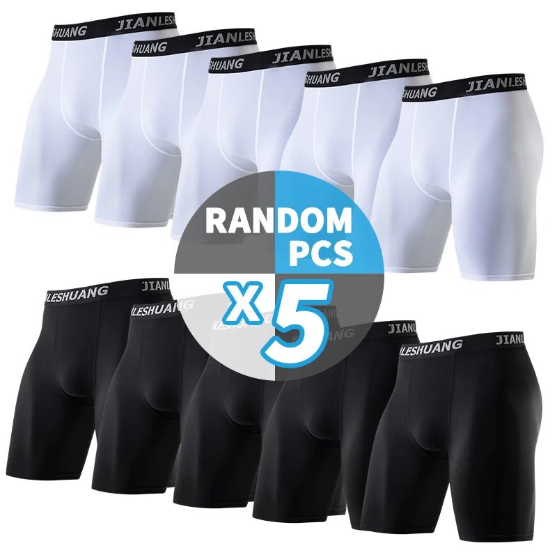 Men's Plus Size Black And White Long Sports Underwear - Onlytenbucks.com