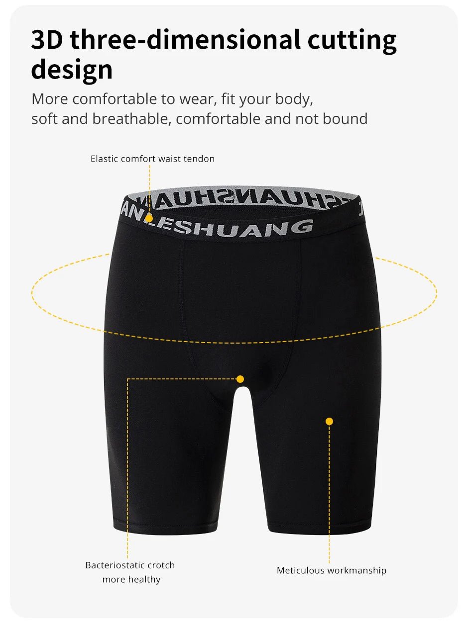Men's Plus Size Black And White Long Sports Underwear - Onlytenbucks.com