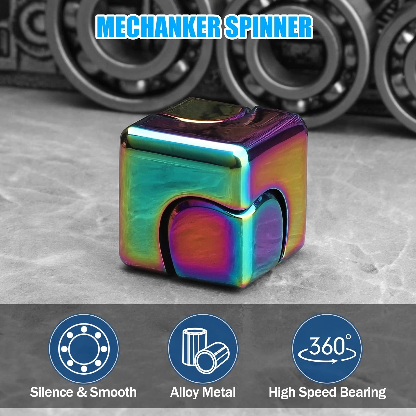 Metal Cube Spinner Fidget Toy - Onlytenbucks.com