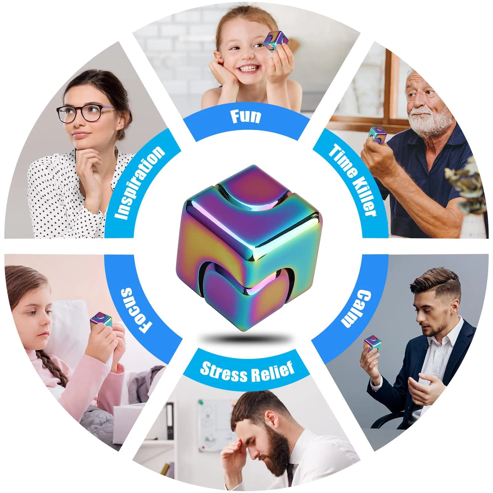 Metal Cube Spinner Fidget Toy - Onlytenbucks.com