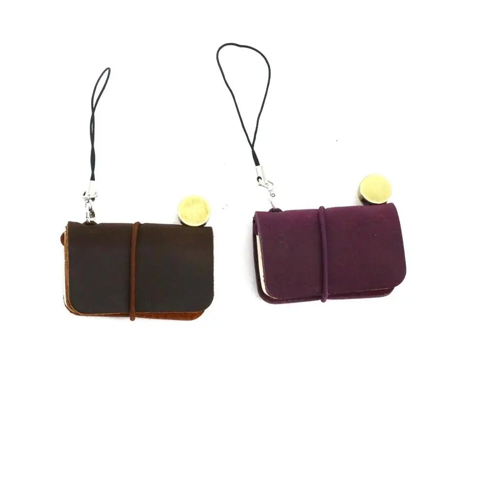 Mini Leather Travel Notebook with Holster – Portable Journal Booklet - Onlytenbucks.com